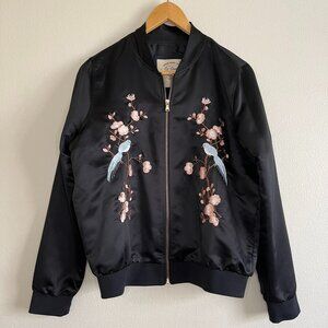 Women's Ci Sono by Cavalini Embroidered Bomber Jacket, Size M